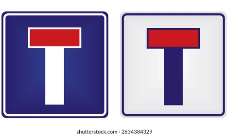 Dead end sign. vector illustration