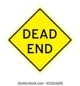 Dead end sign vector illustration - no background