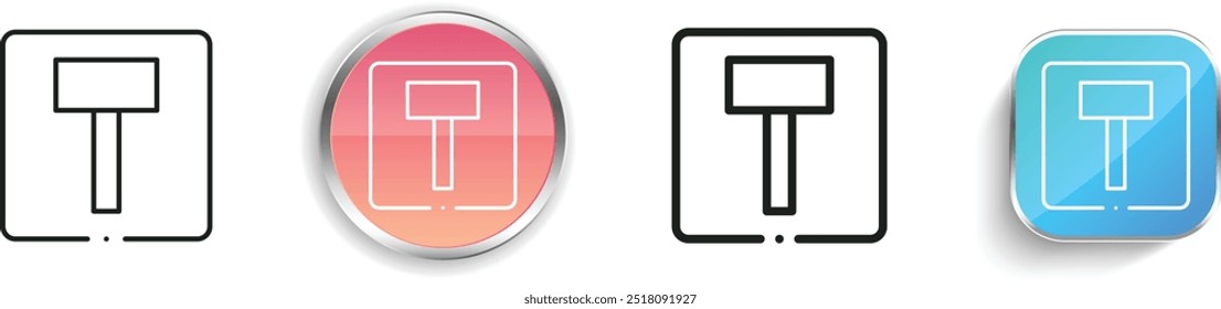 dead end street icon. Thin Linear, Regular and Button Style Design Isolated On White Background