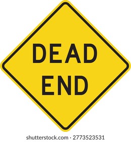 Dead End traffic road sign vector illustration