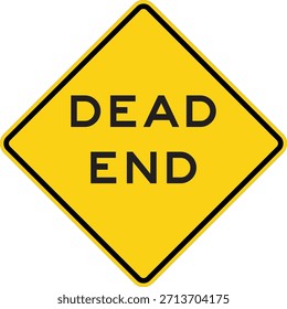 Diseño de signo de diamante de carretera de advertencia de callejón sin salida