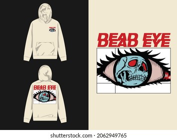 dead eye skull hoodie streetwear