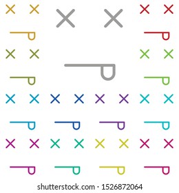 Dead, face multi color icon. Simple thin line, outline vector of emotion icons for ui and ux, website or mobile application