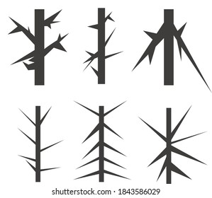 Dead fancy tree vector natural collection