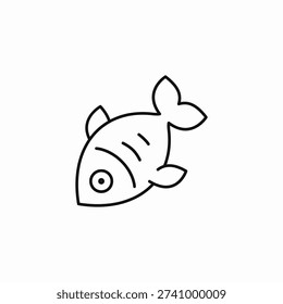 dead fish icon sign vector