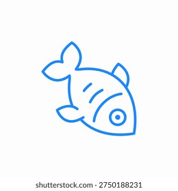 dead fish icon sign vector