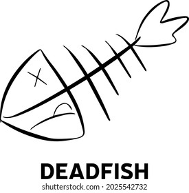 Dead Fish Logo For Music Band Logo, Alternative Music Band Logo, Heavy Metal Band Logo, T-shirt Design