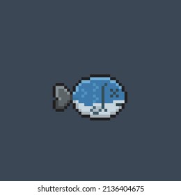 dead fish in pixel style