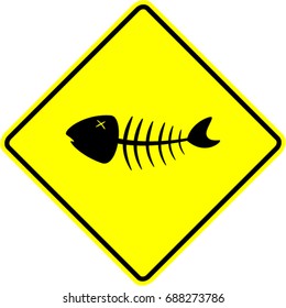 signo de esqueleto de pez muerto