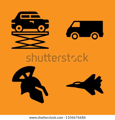 dead, flat, hat and exercise icons set. Vector illustration for web and design