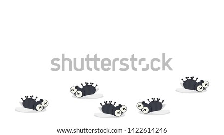 Dead flies vector. wallpaper. free space for text. copy space. background.