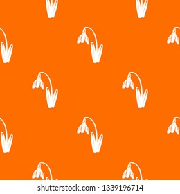 Dead flower pattern vector orange for any web design best
