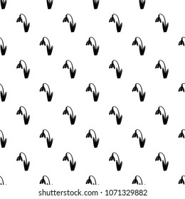 Dead flower pattern vector seamless repeating for any web design