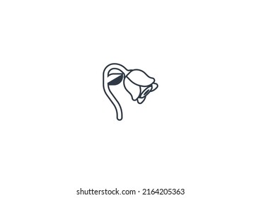 Dead Flower Vector Flat Emoticon. Isolated Wilted Flower Emoji Illustration. Wilted Rose Icon