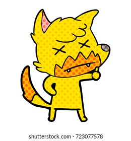 dead fox cartoon character