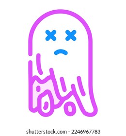 dead ghost color icon vector. dead ghost sign. isolated symbol illustration