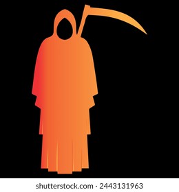 dead ghost with knife logo design Halloween