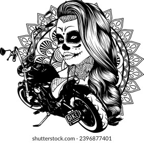 dead girl black and white outline