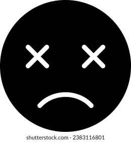 dead glyph icon illustration vector