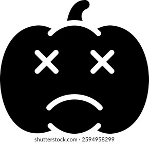 dead glyph icon illustration vector