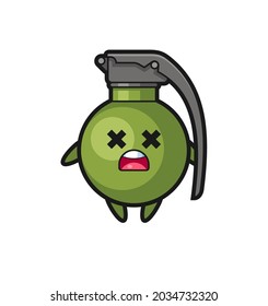 the dead grenade mascot character , cute style design for t shirt, sticker, logo element