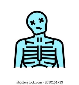 dead halloween color icon vector. dead halloween sign. isolated symbol illustration