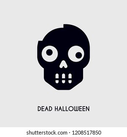 Dead Halloween vector icon