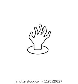Dead hand icon. Hand icon. Halloween hand icon.