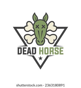 Dead Horse Head Logo Vector illustration