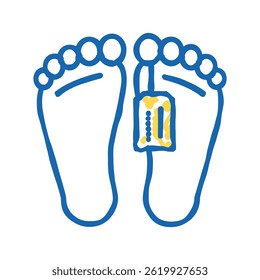 dead human in morgue doodle icon sketch vector. dead human in morgue sign. isolated symbol illustration