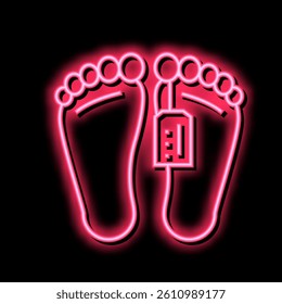 dead human in morgue neon light sign vector. dead human in morgue illustration
