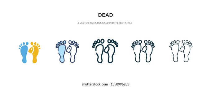 dead icon in different style vector illustration. two colored and black dead vector icons designed in filled, outline, line and stroke style can be used for web, mobile, ui