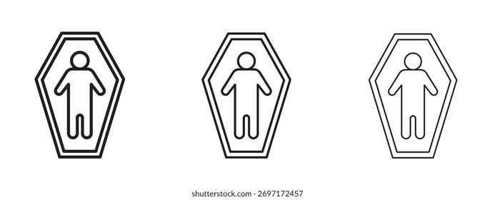 Signo de estilo lineal de icono muerto para el concepto móvil y el Diseño web.