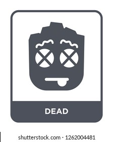 dead icon vector on white background, dead trendy filled icons from Smiles collection, dead simple element illustration