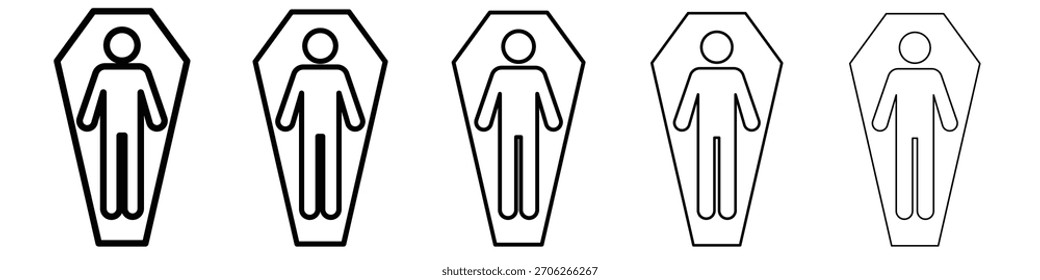 Colección de Vector del Web del icono muerto en trazos negros