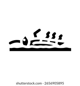 tote Insekten Boden Oberfläche Glyphe Icon Vektor. tote Insekten Bodenoberflächen-Zeichen. einzelne Symbolgrafik