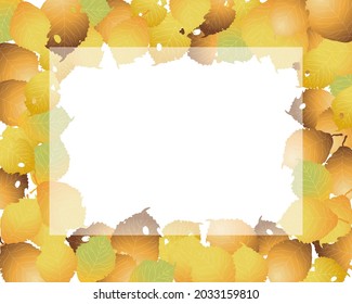 Dead leaf illustration frame background