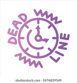 Dead Line im flachen Design-Stil
