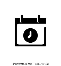 Dead line glyph line Icon. calendar and date vector illustration on white background