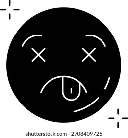 Diseño de icono de Vector de línea muerta