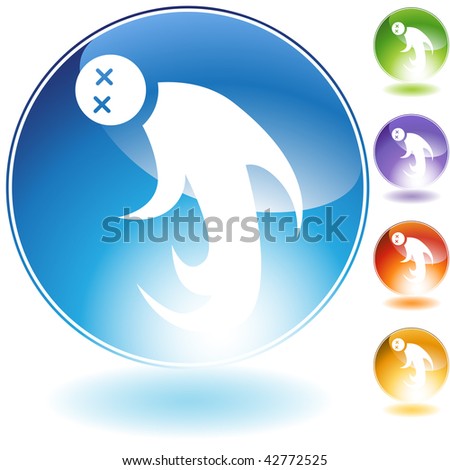 Dead Man crystal isolated on a white background.