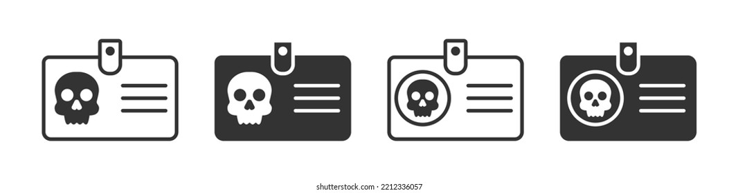 Dead man id card. Vector illustration.