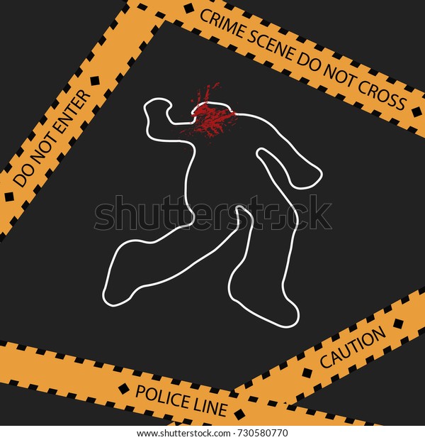 Dead Man Silhouette Head Shot Crime Stock Vector (Royalty Free) 730580770