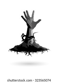 Dead Man's arms from the ground 