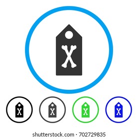 Dead Marker rounded icon. Vector illustration style is a flat iconic symbol inside a circle, black, grey, blue, green versions. Designed for web and software interfaces.