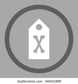 Dead Marker vector icon. Style is bicolor flat rounded symbol, dark gray and white colors, rounded angles, silver background.
