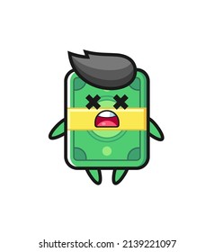 the dead money mascot character , cute style design for t shirt, sticker, logo element