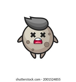 the dead moon mascot character , cute style design for t shirt, sticker, logo element
