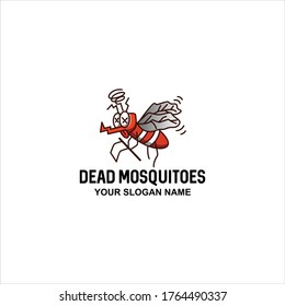 Dead Mosquitoes LOGO Vector illustration, EPS10.