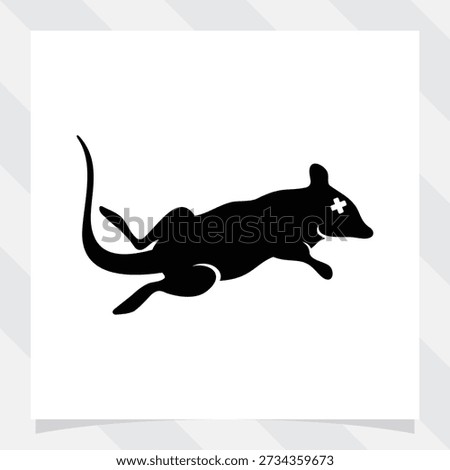 dead mouse vector illustration. pest control illustration.